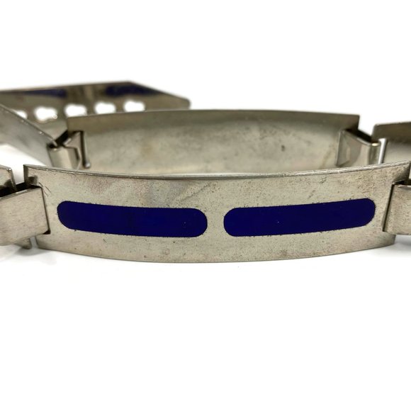 Mid Century Silver Italian Belt Made in Italy - Picture 7 of 8